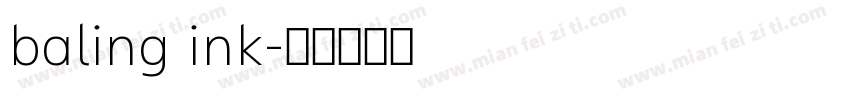 baling ink字体转换